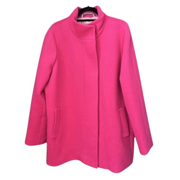 J. Crew City Coat in Pink Stadium Cloth - Picture 1 of 16